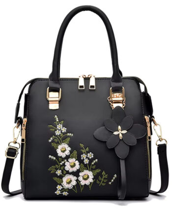 Stylish PU Leather Tote Bag for Women with Zipper Closure